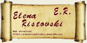 Elena Ristovski vizit kartica